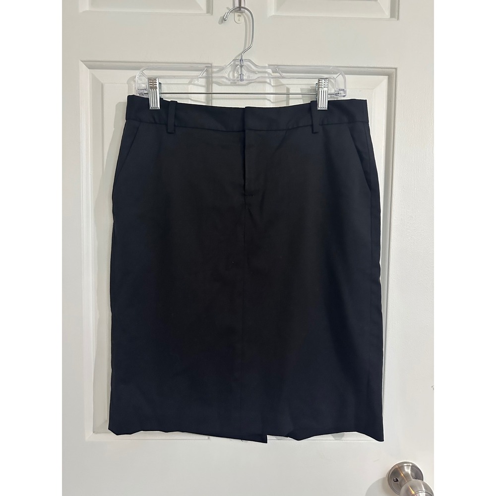 Eddie Bauer Mercer Fit Black Pencil Skirt Career Work Office Wear Size 4